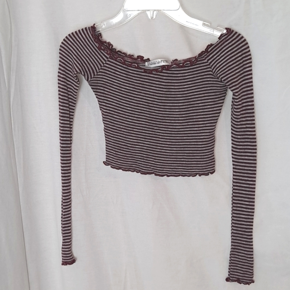 Amante Girls cute strechy blouse long sleeve Small